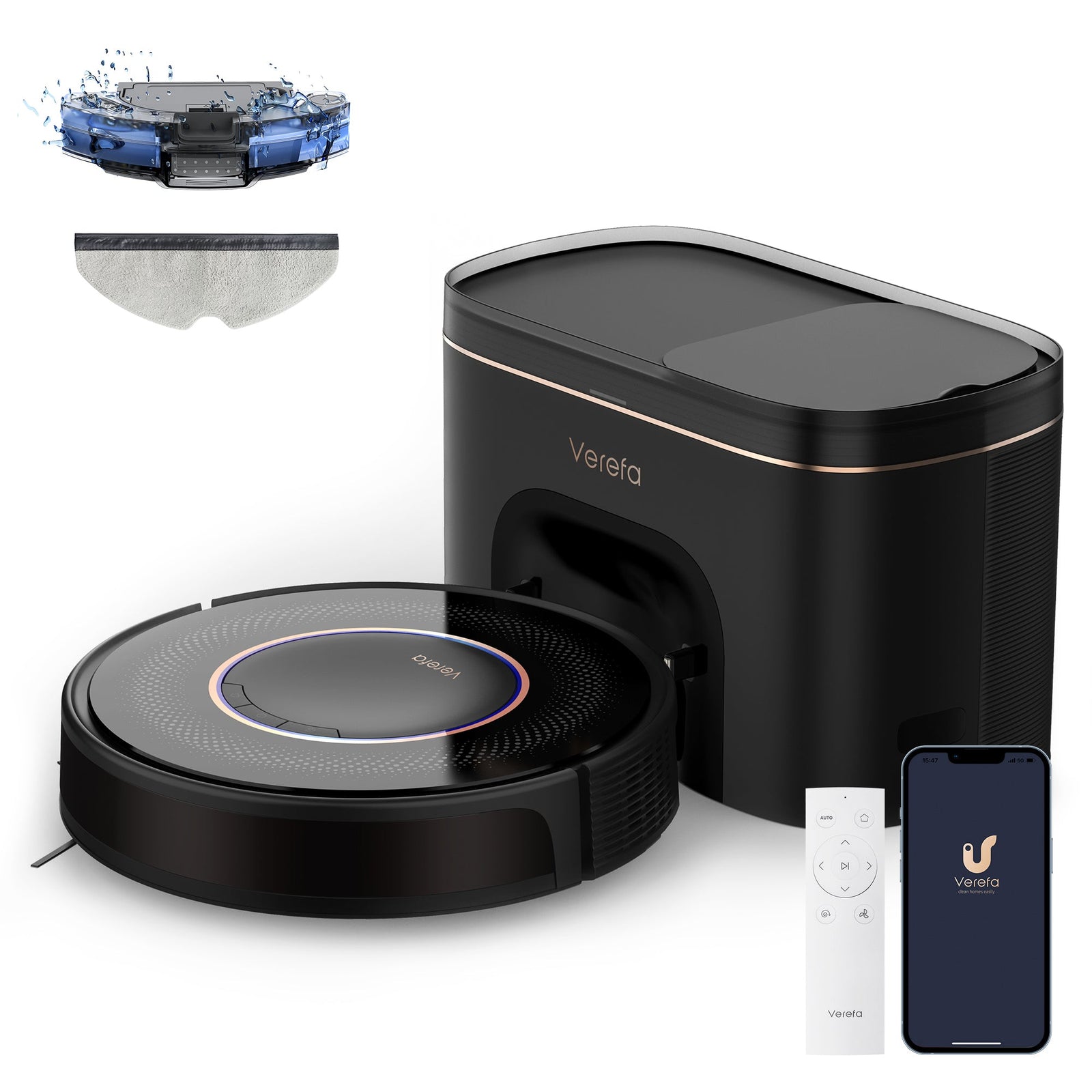 Verefa V60M Pro Cleaning Robot  (Black)