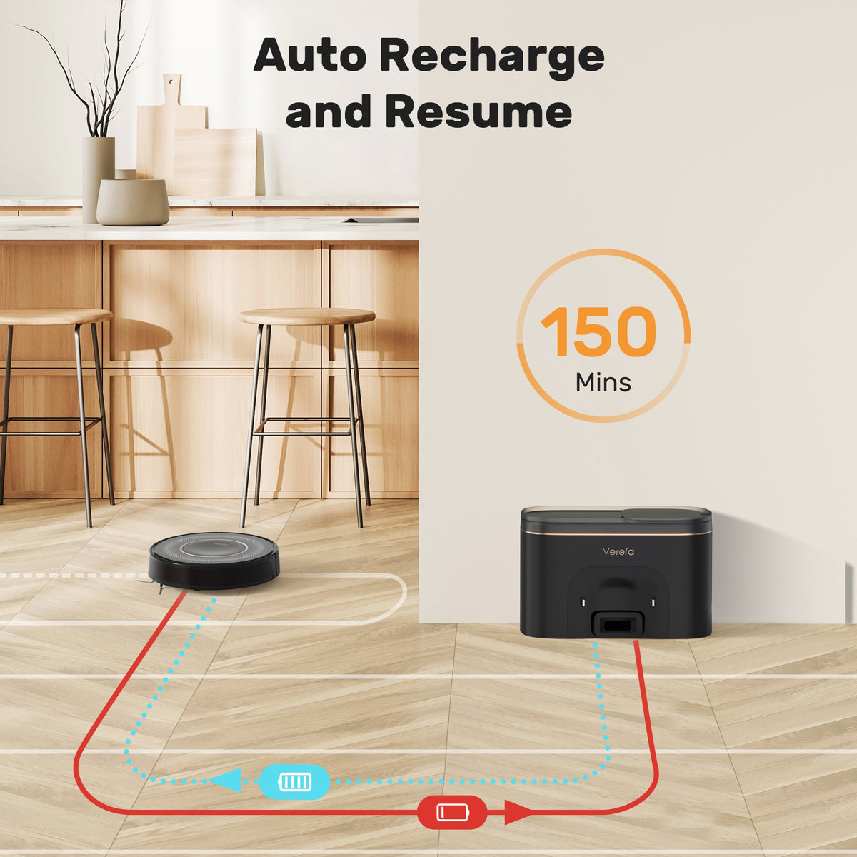 Verefa V60M Pro Cleaning Robot  (Black)