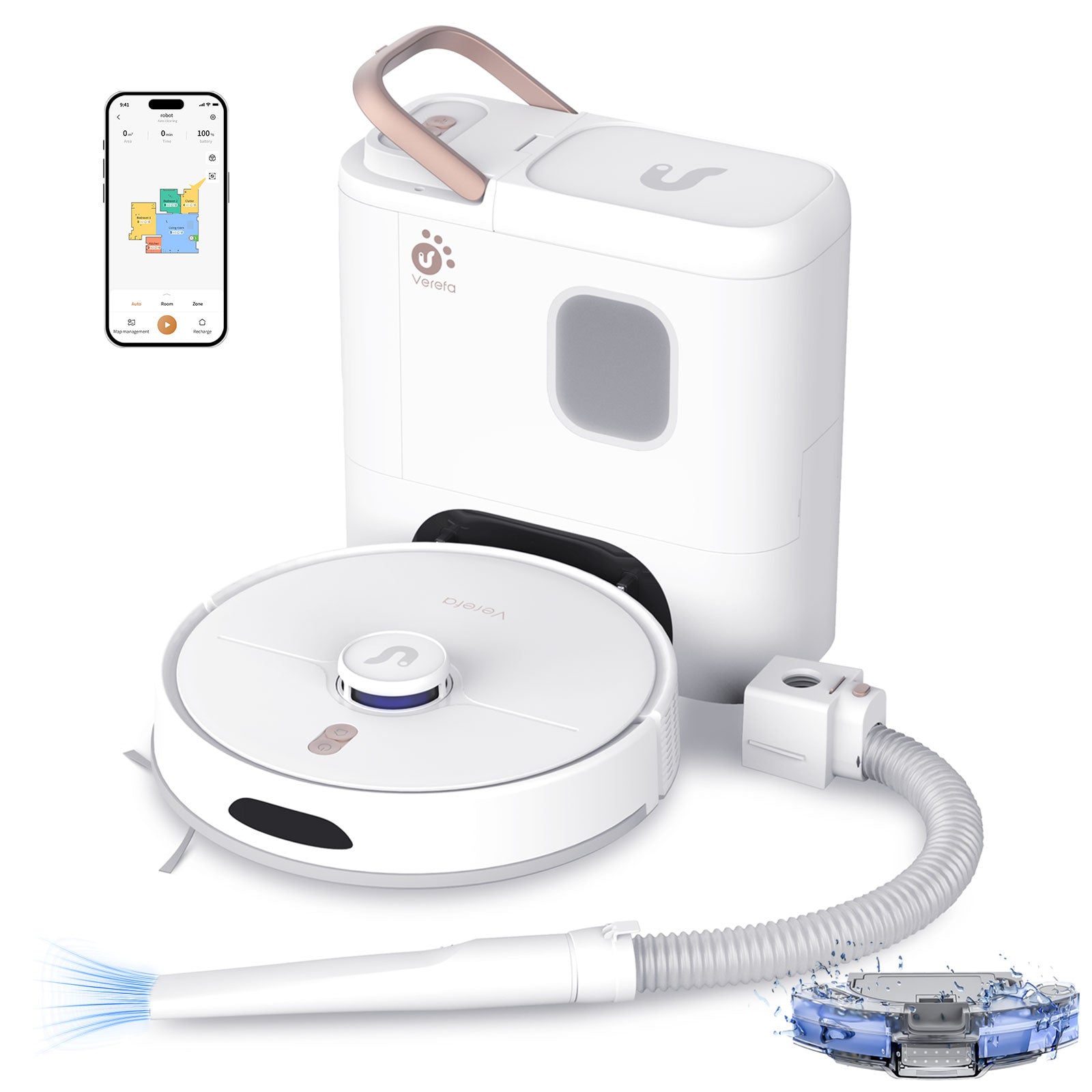 Verefa L20M Plus Self Emptying Robot Vacuum Cleaner and Mop Combo