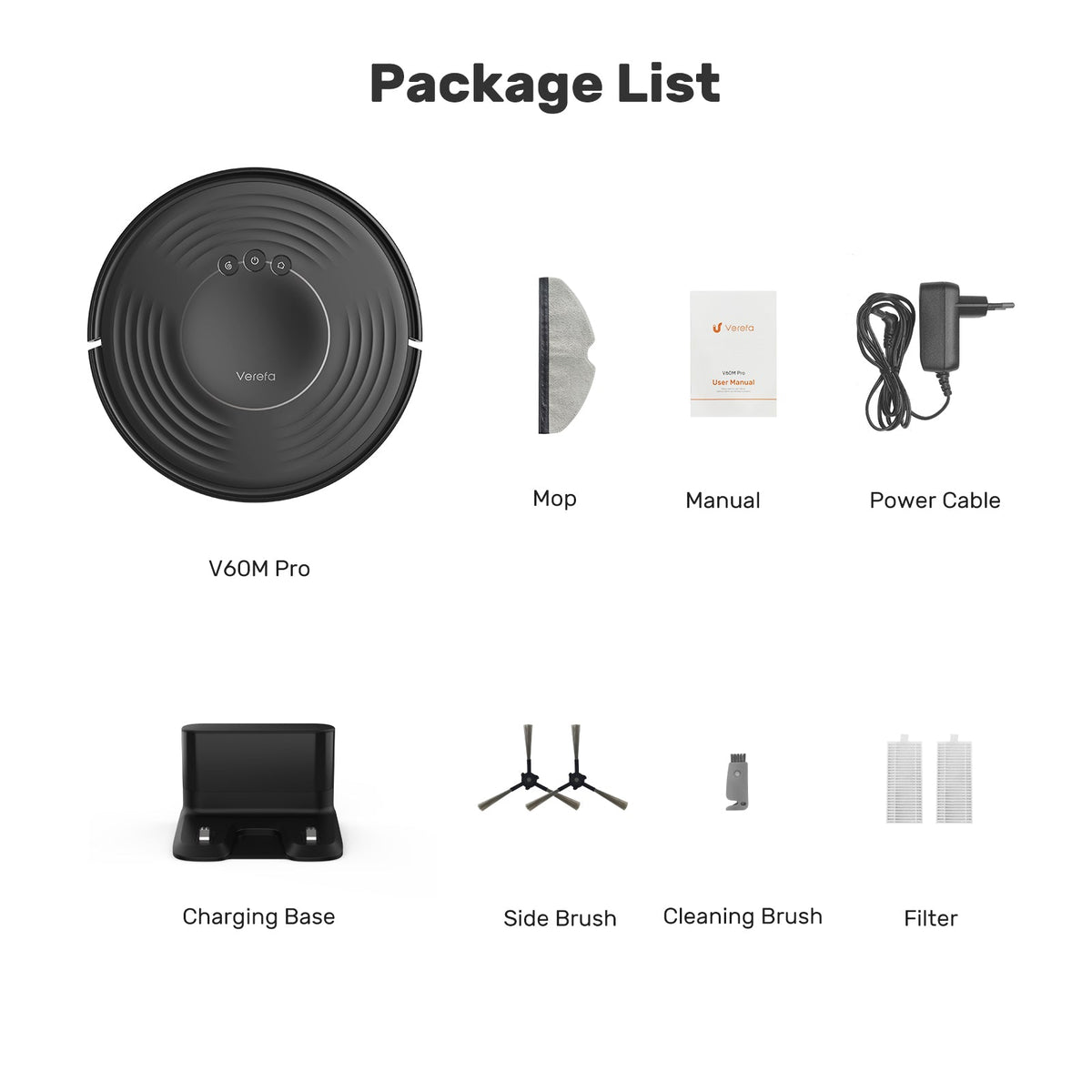 Verefa V60M Lite Robot Vacuum And Mop