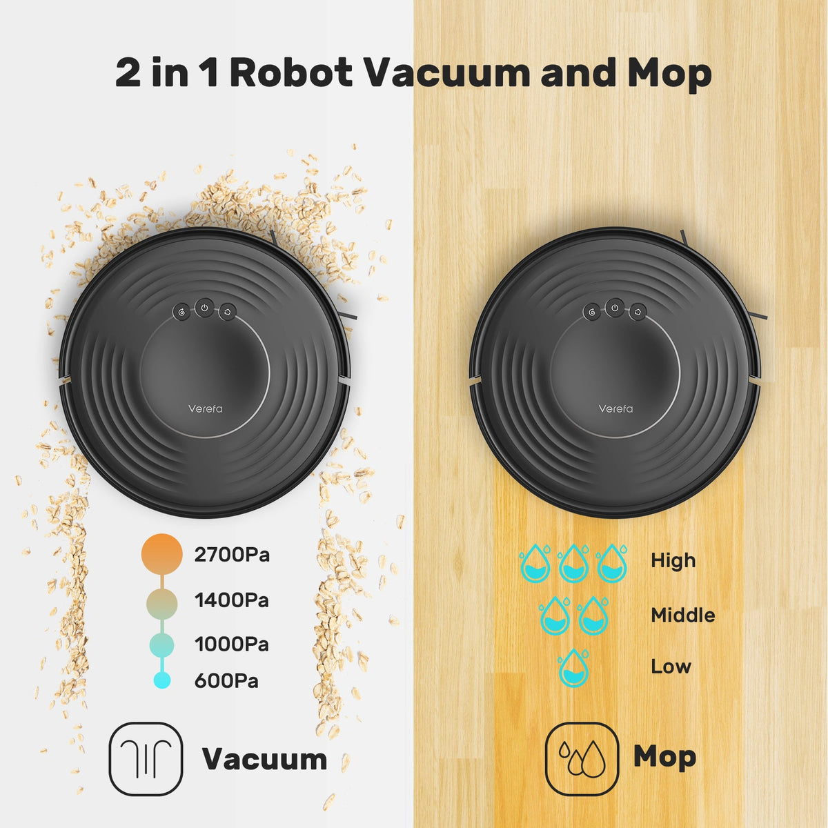 Verefa V60M Lite Robot Vacuum And Mop